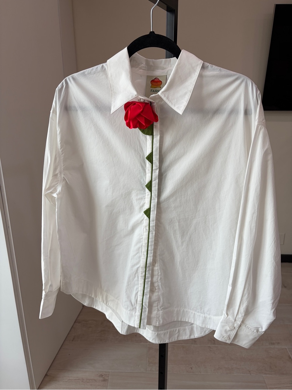 Farm Rio: OFF WHITE ROSY SHIRT - Picture 11 of 11